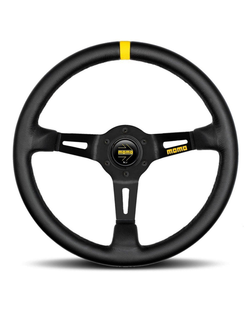 MOMO MOD 08 Black Leather 350mm Steering Wheel - 11150085211R
