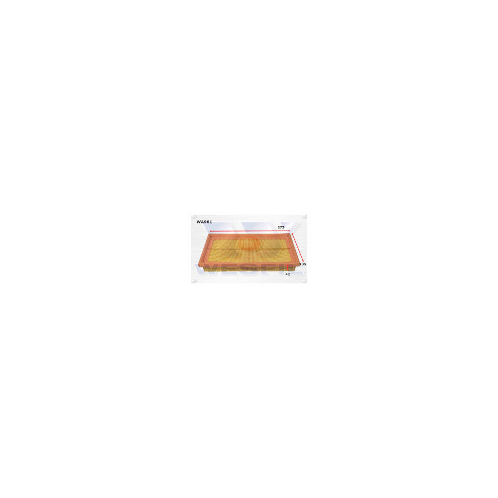Wesfil AIR FILTER A1409/A1435 CHRYSLER - WA981