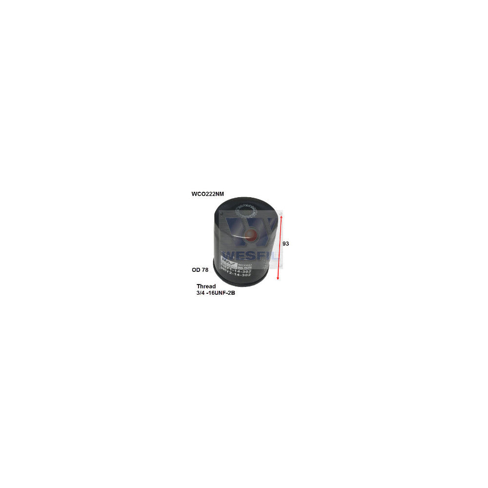 Wesfil OIL FILTER Z1035 MAZDA - WCO222NM