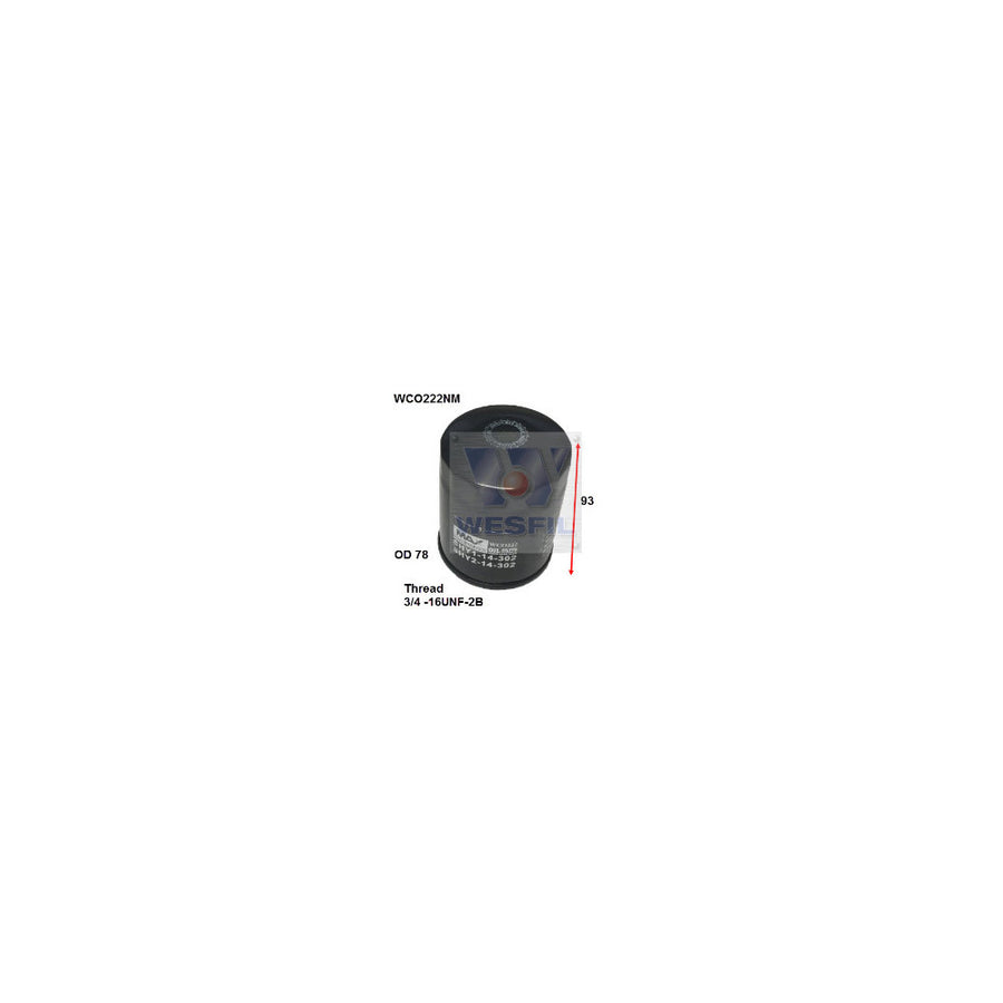 Wesfil OIL FILTER Z1035 MAZDA - WCO222NM
