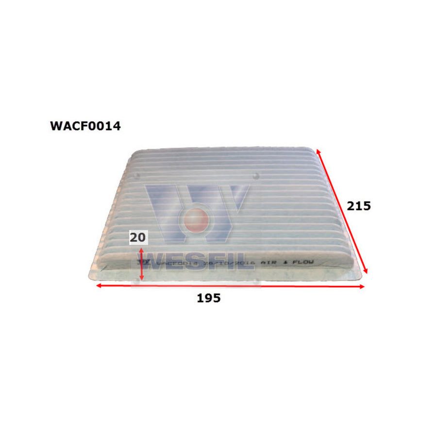 Wesfil CABIN FILTER RCA140P TOYOTAWACF0014