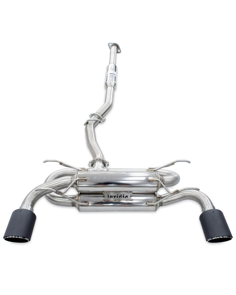 Invidia R400 70mm Engine Back Exhaust w/PSR Unequal Headers - PSR Carbon Fibre Tips Subaru BRZ & Toyota 86 12-21, 22+ (6MT)