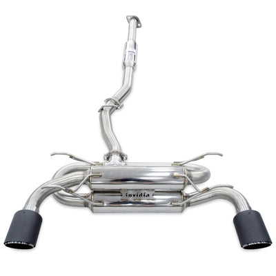 Invidia R400 70mm Engine Back Exhaust w/PSR Unequal Headers - PSR Carbon Fibre Tips Subaru BRZ & Toyota 86 12-21, 22+ (6MT)