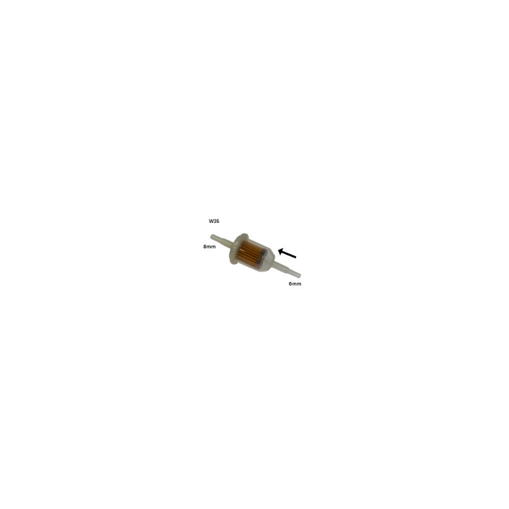Wesfil PLASTIC IN-LINE FUEL FILTER - W35