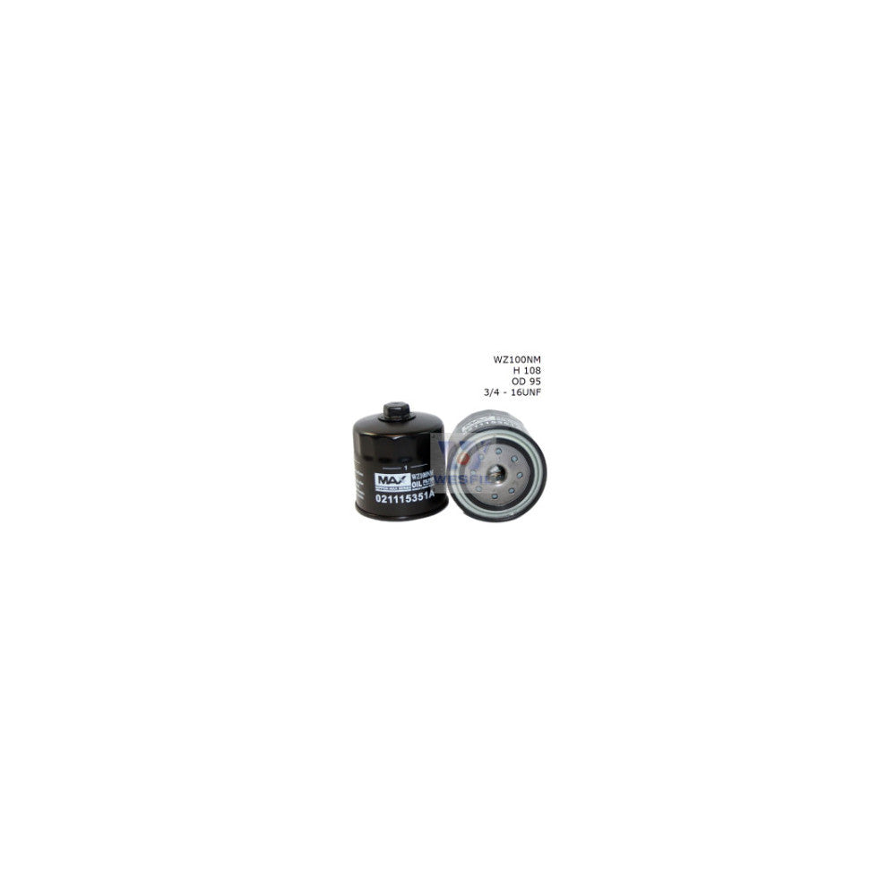 Wesfil OIL FILTER Z100 VW - WZ100NM