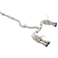 Invidia R400 Cat Back Exhaust - Straight Cut Titanium Blue Tips Subaru WRX/STI 11-21 (Sedan)