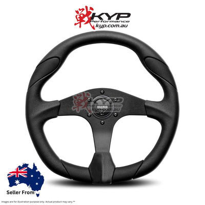MOMO Quark Black/Black Steering Wheel 350 - VQUARK350BLKR