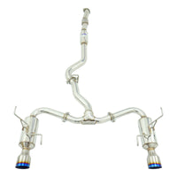 Invidia R400 Turbo Back Exhaust - Straight Cut Polished Stainless Tips Subaru WRX 08-10 Sedan/Forester XT SH 08-13 (5MT/4AT)