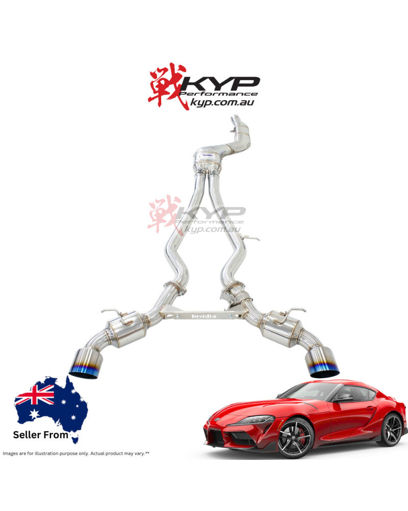 Invidia Dual N1 Valved Turbo Back Exhaust w/Catted Down Pipe Toyota Supra A90 19+