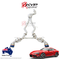 Invidia Dual N1 Valved Turbo Back Exhaust w/Catted Down Pipe Toyota Supra A90 19+