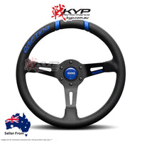 MOMO Drifting Black/Blue 330mm Steering Wheel - VDRIFT33NBLUR