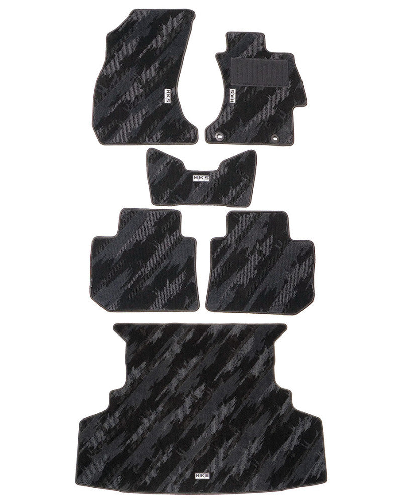 HKS FLOOR AND LUGGAGE MATS OCT RHD SET OF 6 FOR SUBARU WRX STI VAB