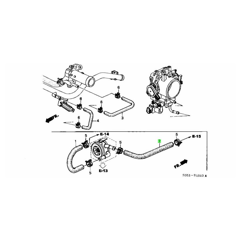 HONDA OEM OIL COOLER OUTLET HOSE 19423-PRB-A00