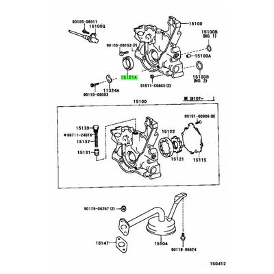 TOYOTA OEM SEAL (FOR CRANKSHAFT) - 90311-46001