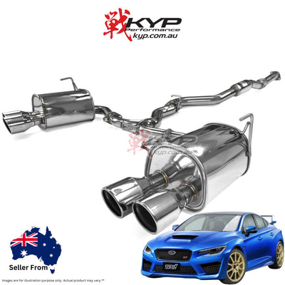 Invidia Q300 Cat Back Exhaust - Rolled Polished Stainless Tips Subaru WRX/STI 11-21