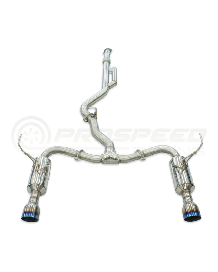 Invidia R400 Cat Back Exhaust - Straight Cut Polished Stainless Tips Subaru WRX VN 22+ (Wagon)