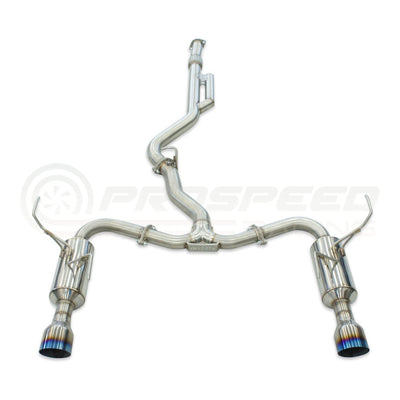 Invidia R400 Cat Back Exhaust - Straight Cut Polished Stainless Tips Subaru WRX VN 22+ (Wagon)