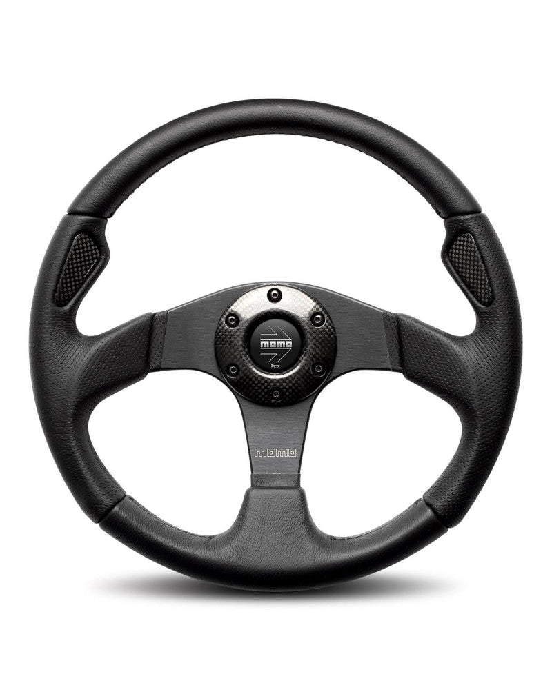 MOMO JET Black Leather 320mm Steering Wheel - 11102912211R