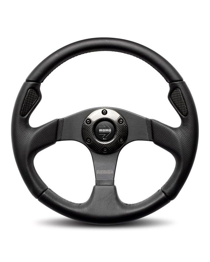 MOMO JET Black Leather 320mm Steering Wheel - 11102912211R