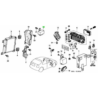 HONDA OEM MAIN RELAY ASSY FOR B SERIES