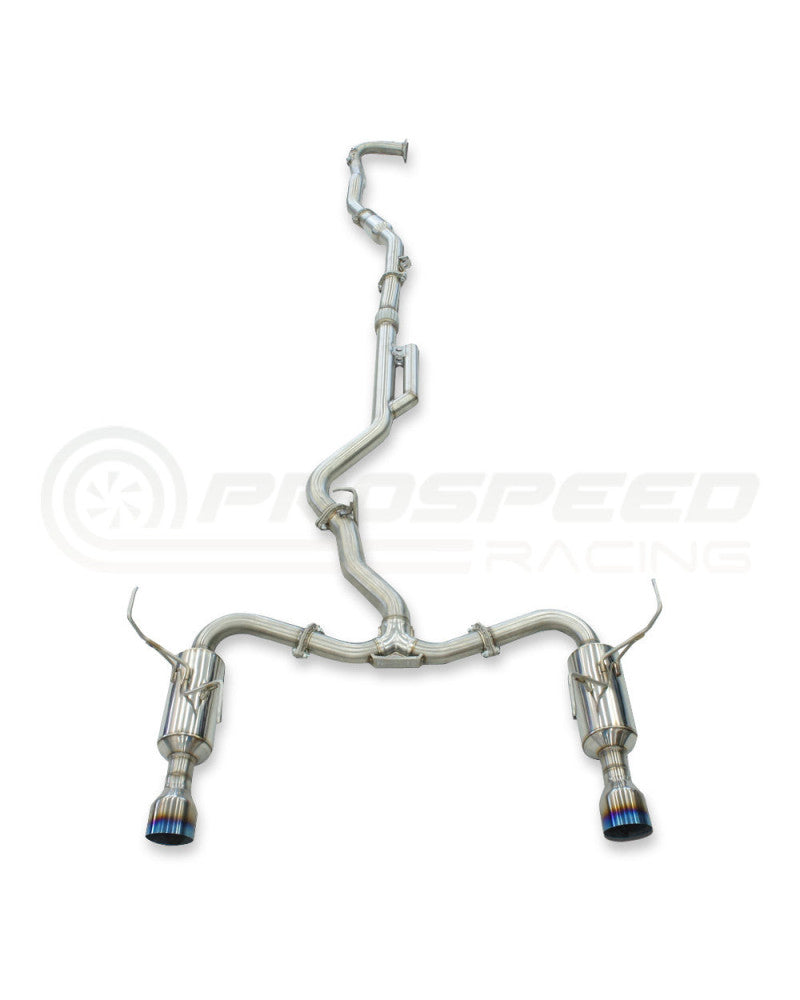 Invidia R400 Turbo Back Exhaust - Straight Cut Polished Stainless Tips Subaru WRX VN 22+ (Wagon)