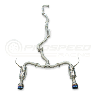 Invidia R400 Turbo Back Exhaust - Straight Cut Polished Stainless Tips Subaru WRX VN 22+ (Wagon)