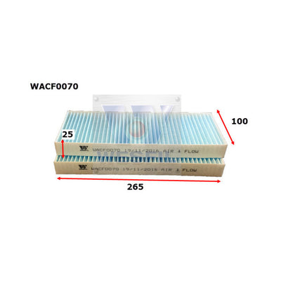Wesfil WACF0070 - CABIN FILTER RCA174P NISSANWACF0070