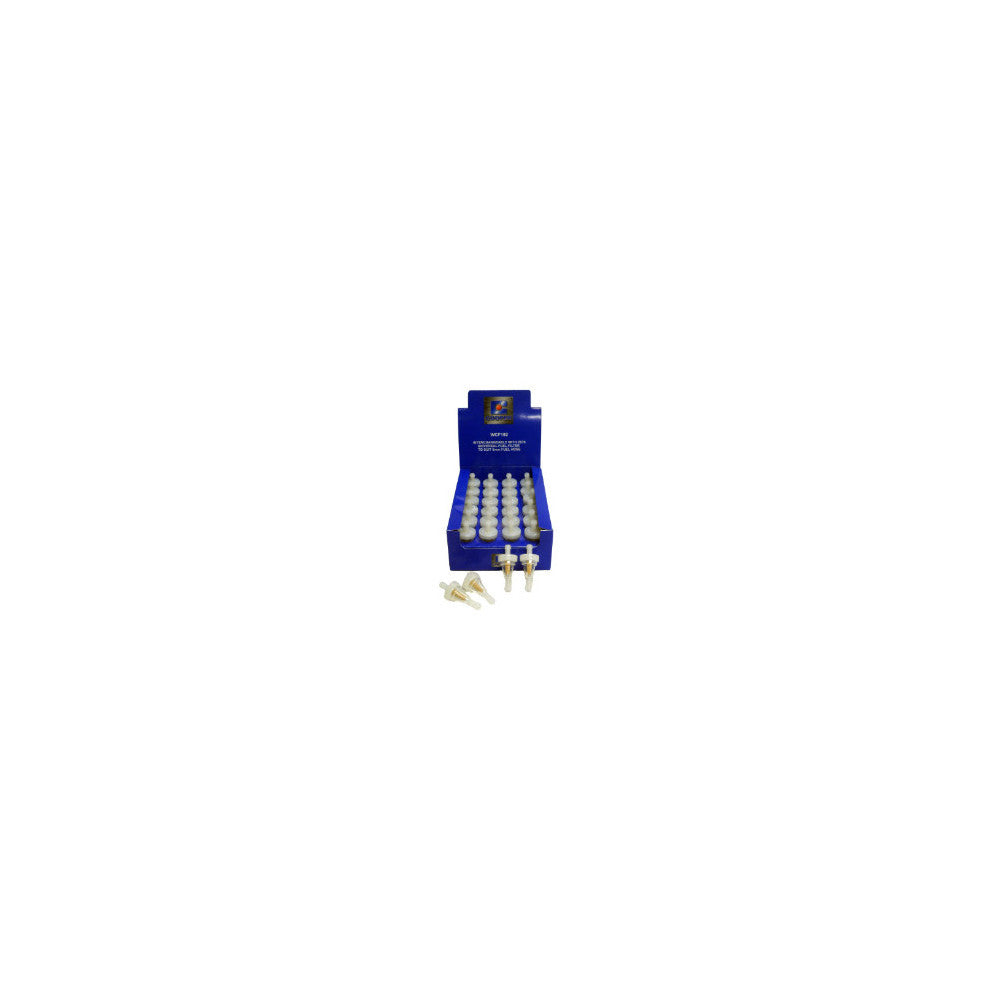 Wesfil PLASTIC IN-LINE FUEL FILTER Z676 MINI PLASTIC FUEL FILTER (6mm) (BOX OF 24) - WCF192