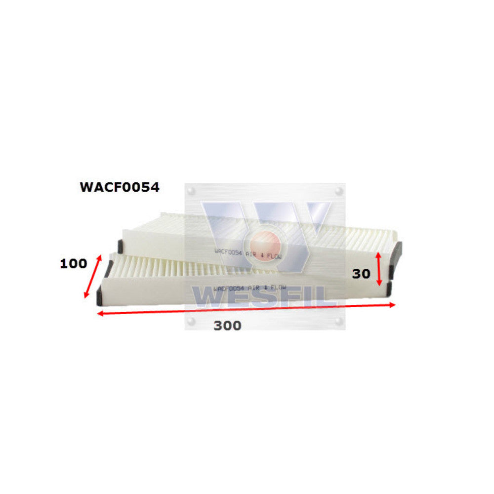 Wesfil CABIN FILTER RCA186P AUDIWACF0054