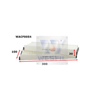 Wesfil CABIN FILTER RCA186P AUDIWACF0054
