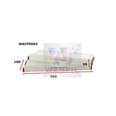 Wesfil CABIN FILTER RCA186P AUDIWACF0054