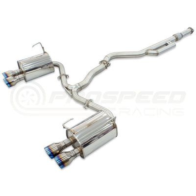 Invidia Q300 Cat Back Exhaust - Rolled Titanium Blue Tips Subaru WRX VB 22+ (Sedan)