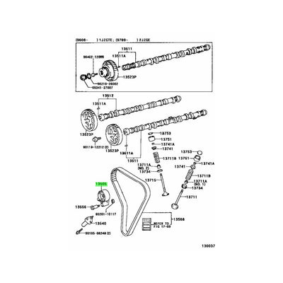 TOYOTA OEM 2J Timing belt idler pulley13505-46041