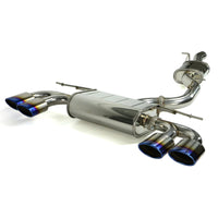 Invidia Q300 Non-Valved Turbo Back Exhaust w/Oval Tips - Rolled Polished Stainless Tips VW Golf R Mk7