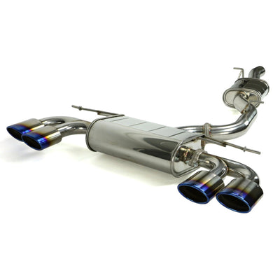 Invidia Q300 Non-Valved Turbo Back Exhaust w/Oval Tips - Rolled Polished Stainless Tips VW Golf R Mk7