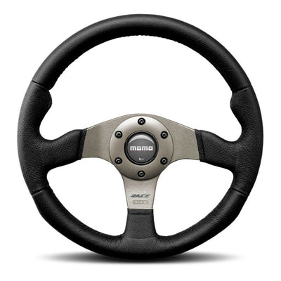 MOMO Race Black Leather 320mm Steering Wheel - 11108162912L