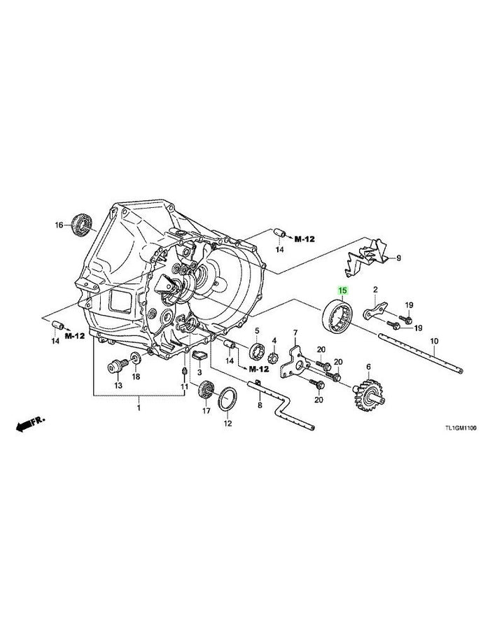 HONDA OEM BEARING, NEEDLE, 44X72X23