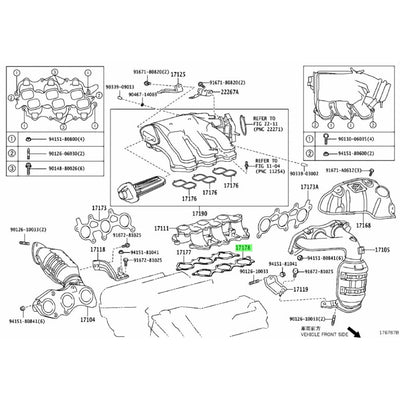 TOYOTA OEM 2GR Intake manifold gasket 2 17178-31030