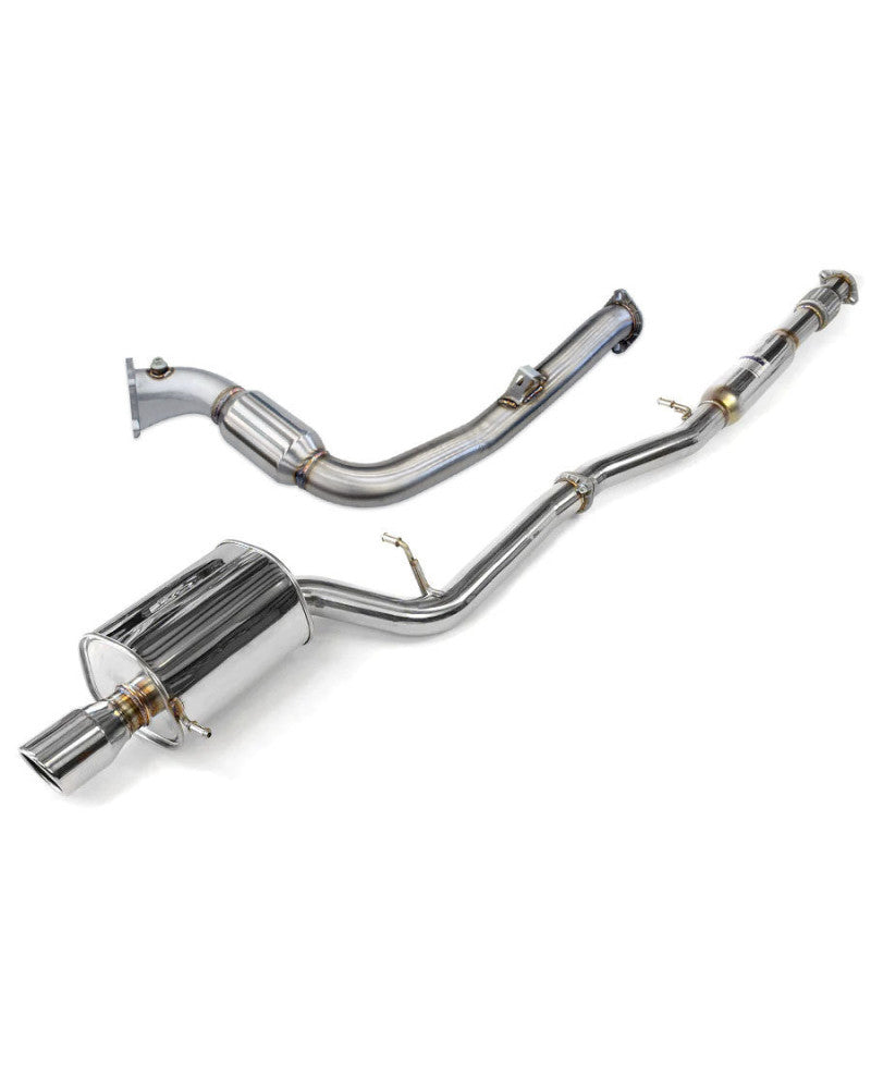 Invidia Q300 Turbo Back Exhaust - Rolled Polished Stainless Tips Subaru WRX/STI GD 01-07