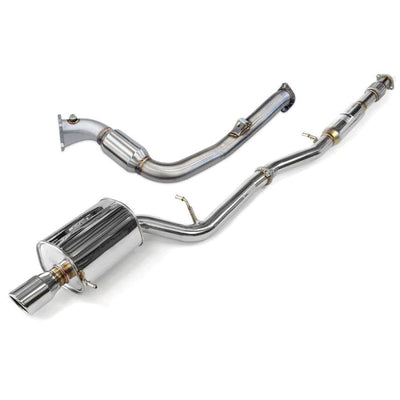 Invidia Q300 Turbo Back Exhaust - Rolled Polished Stainless Tips Subaru WRX/STI GD 01-07