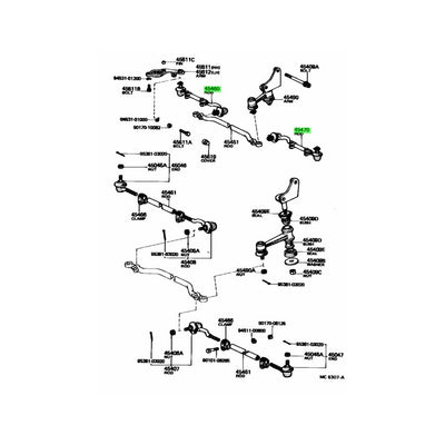 TOYOTA OEM AE86 Levin/Trueno/Sprinter W/Steering tie rod end 45460-19125