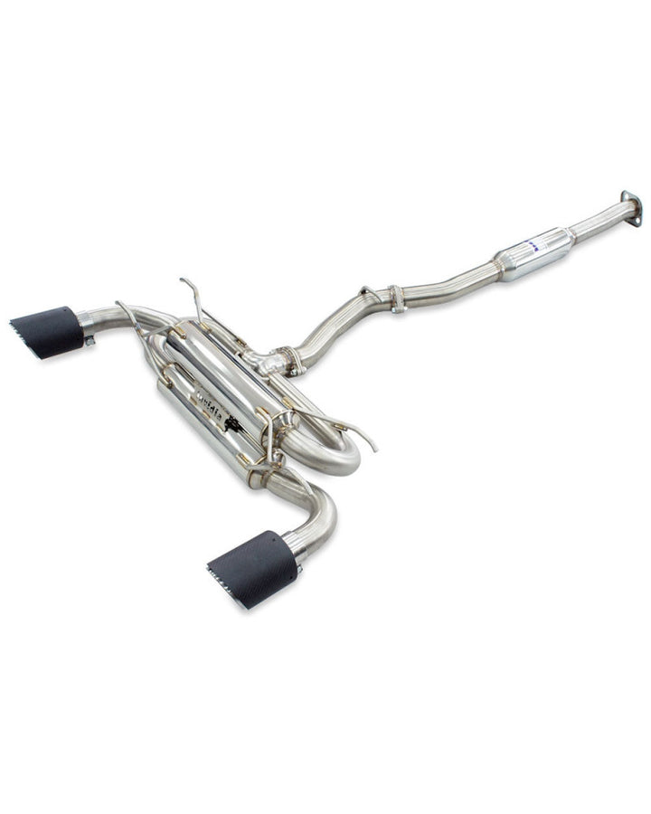 Invidia R400 70mm Cat Back Exhaust - Straight Cut Polished Stainless Tips Subaru BRZ & Toyota 86 12-21, 22+