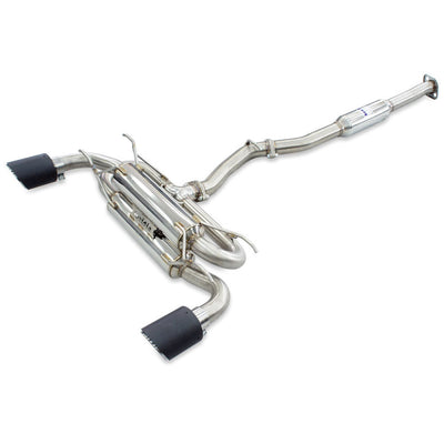 Invidia R400 70mm Cat Back Exhaust - Straight Cut Polished Stainless Tips Subaru BRZ & Toyota 86 12-21, 22+