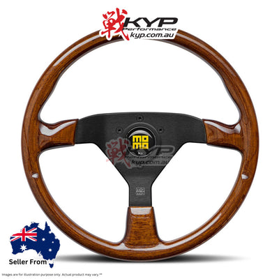 MOMO Heritage Montecarlo Wood 350mm Steering Wheel - VMCHERWDBK35