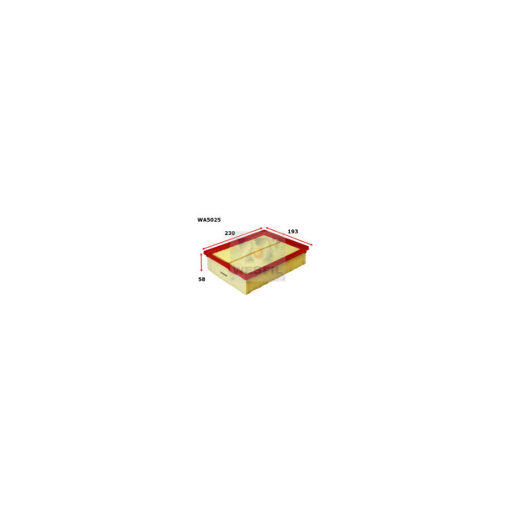 Wesfil AIR FILTER A1542 HYUNDAI - WA5025
