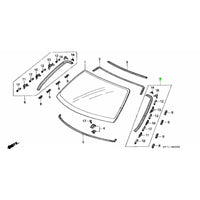 HONDA OEM INTEGRA DC2 FRONT WINDSCREEN MOLDING - LEFT SIDE