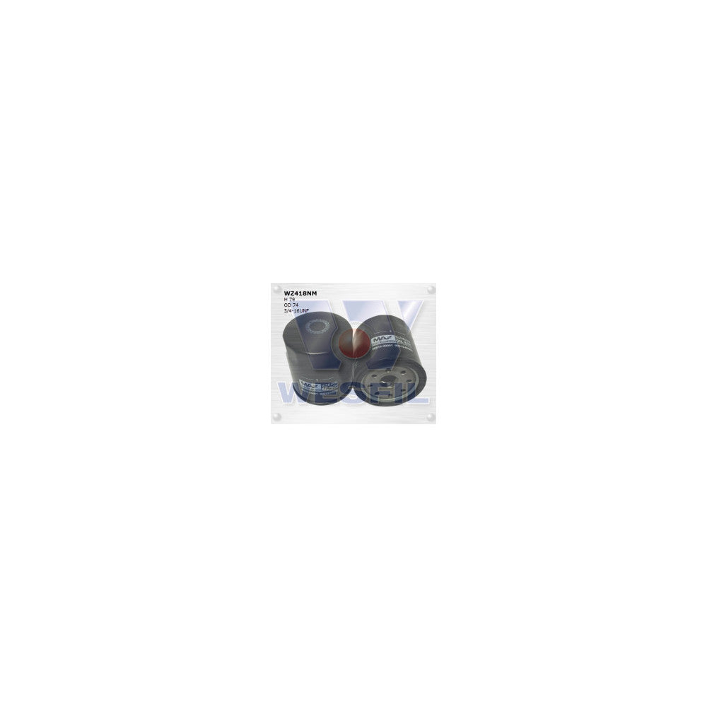 Wesfil OIL FILTER Z418 MULTIPLE APPLICATIONS BMW/CHRYSLER/HOLDEN/LEXUS/LEYLAND/SAAB/SUZUKI/TOYOTA - WZ418NM