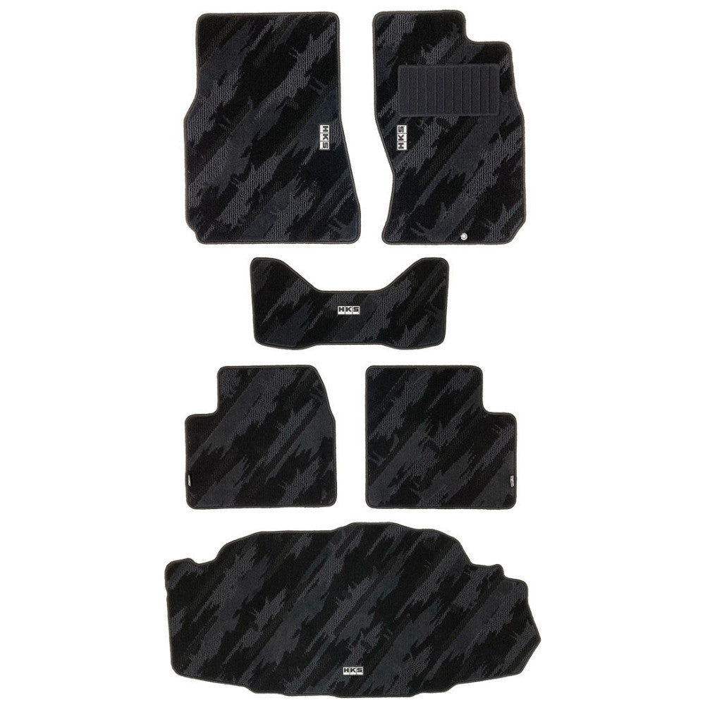 HKS FLOOR AND LUGGAGE MATS OCT RHD SET OF 6 FOR NISSAN SKYLINE GT-R BNR34 53001-AN026