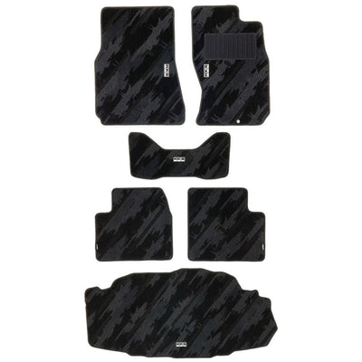 HKS FLOOR AND LUGGAGE MATS OCT RHD SET OF 6 FOR NISSAN SKYLINE GT-R BNR34 53001-AN026