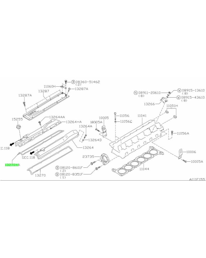 NISSAN OEM ROCKER COVER GASKET - 13270-5L311